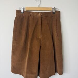 JHC Vintage Brown Corduroy High Waisted Shorts - Size 12P